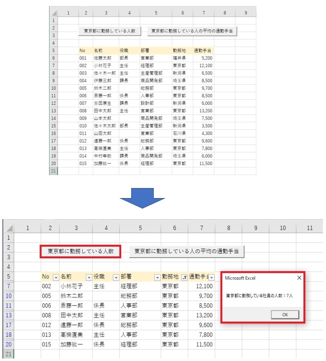 Excel Vbaでsubtotal関数を使って集計する プログラミング カフェ エスコード